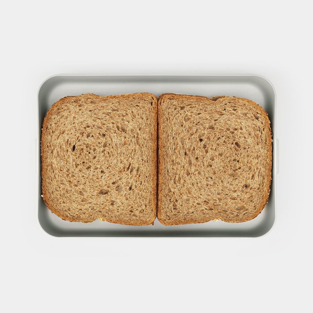 Brabantia Make & Take – Lunchbox 1,1 l, 25,5 × 16,6 × 3,7 cm, Kunststoff, Hellgrau
