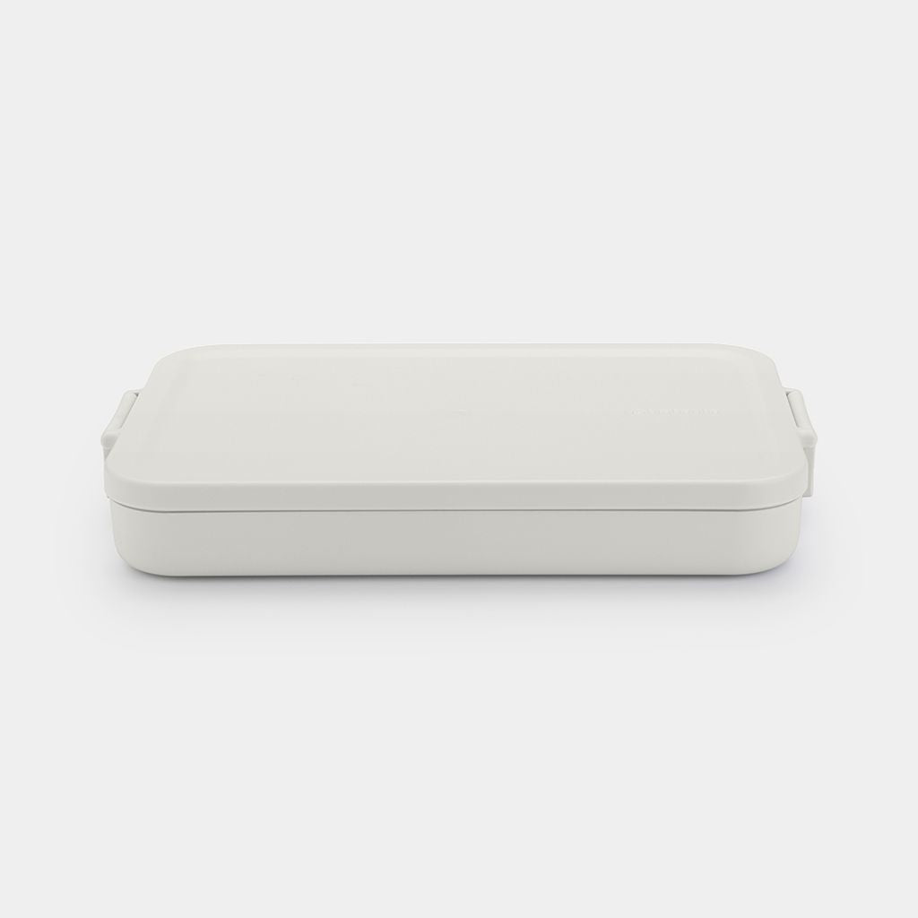 Brabantia Make & Take – Lunchbox 1,1 l, 25,5 × 16,6 × 3,7 cm, Kunststoff, Hellgrau