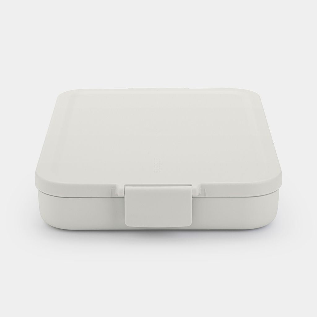 Brabantia Make & Take – Lunchbox 1,1 l, 25,5 × 16,6 × 3,7 cm, Kunststoff, Hellgrau