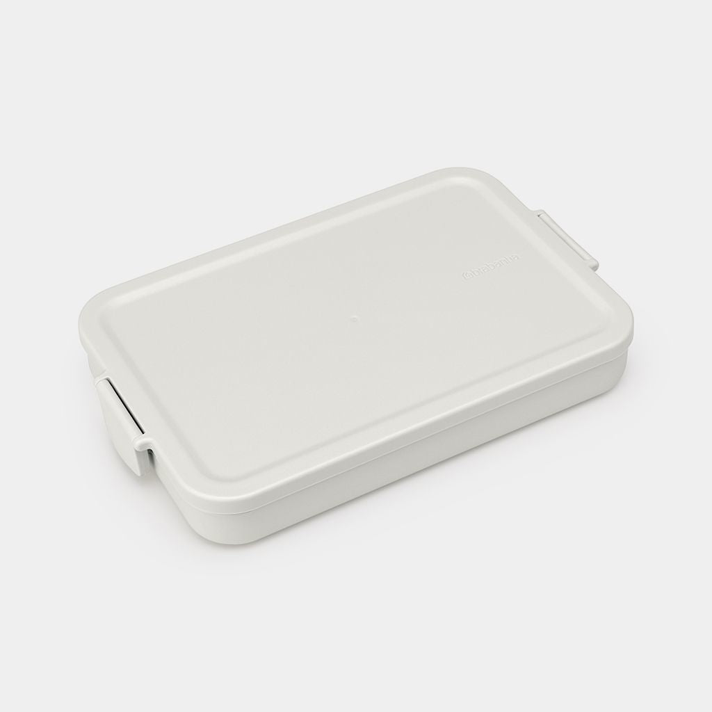 Brabantia Make & Take – Lunchbox 1,1 l, 25,5 × 16,6 × 3,7 cm, Kunststoff, Hellgrau
