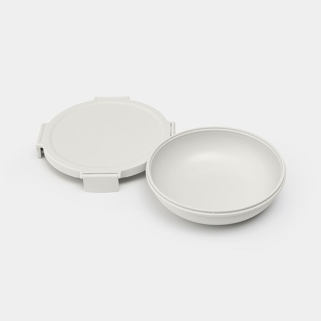 Brabantia Lunchbox 1 l, Ø 21,5 × 6 cm, Kunststoff, Hellgrau