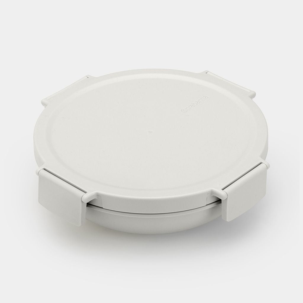 Brabantia Lunchbox 1 l, Ø 21,5 × 6 cm, Kunststoff, Hellgrau