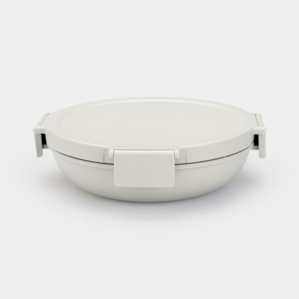 Brabantia Lunchbox 1 l, Ø 21,5 × 6 cm, Kunststoff, Hellgrau