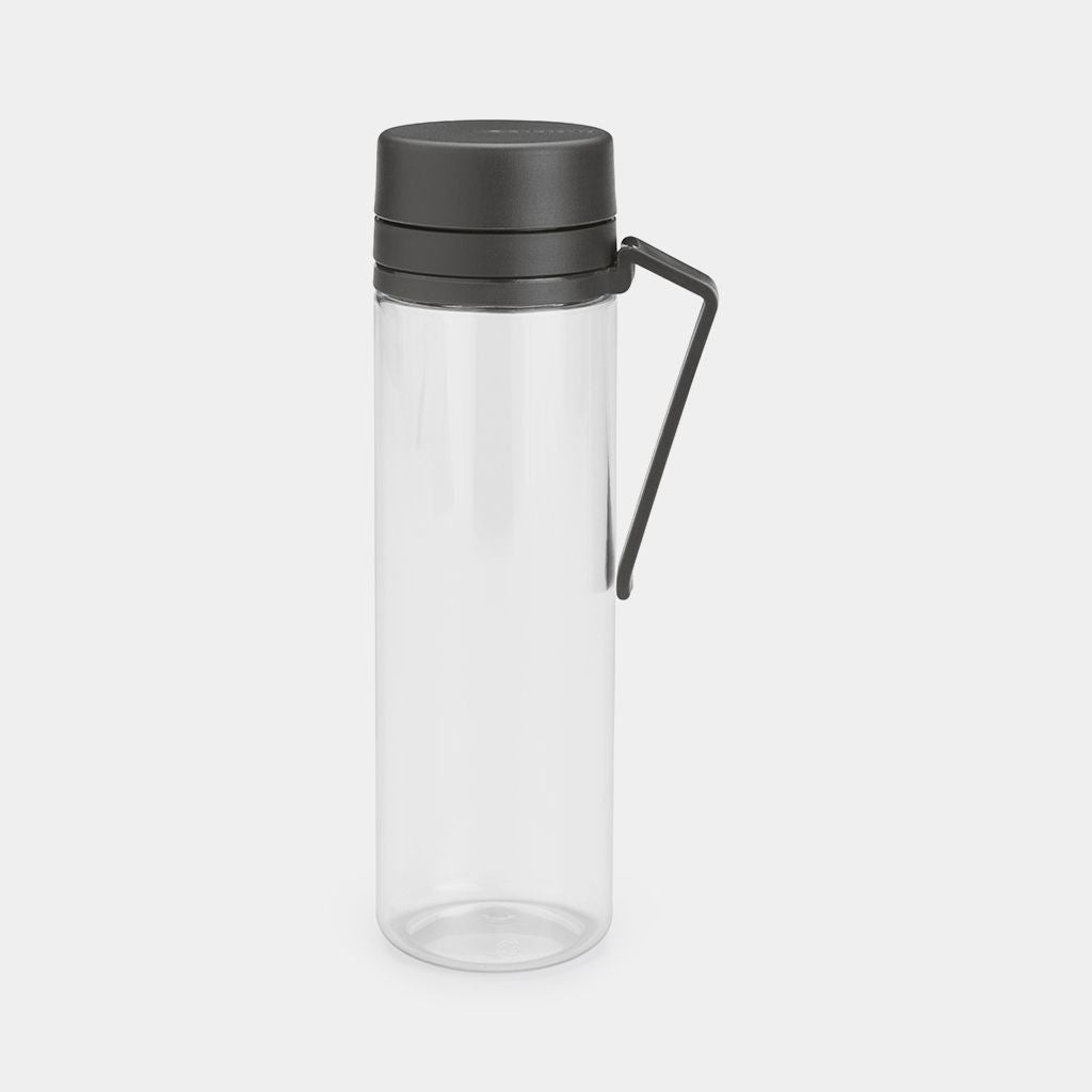 Brabantia Make & Take Trinkflasche 500 ml – Kunststoff, Schraubdeckel, Dunkelgrau