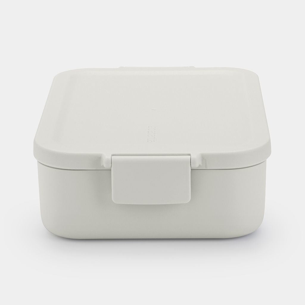 Brabantia Lunchbox 1,1 L, 20 × 13,5 × 5,5 cm, Kunststoff (recycelt), Hellgrau