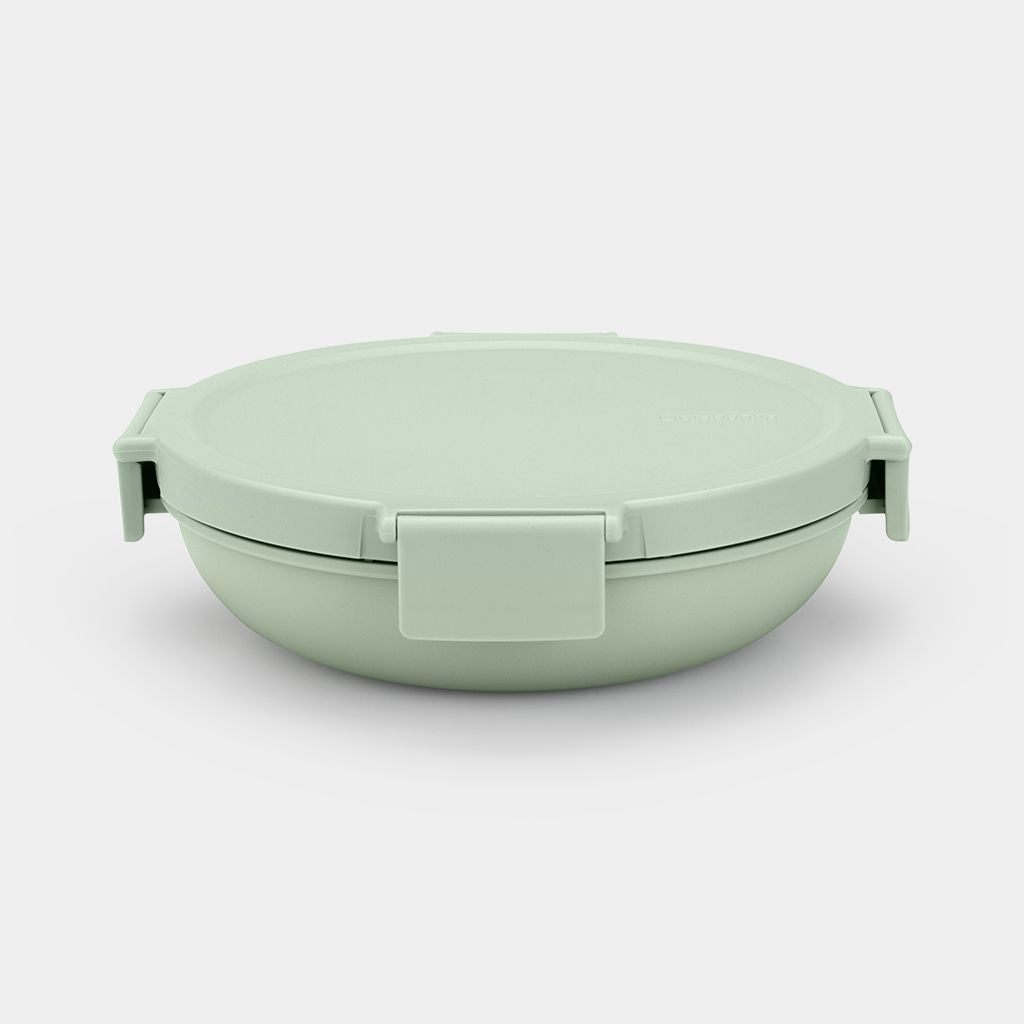 Brabantia Brotdose Make & Take – 1 l, Ø 21,5 cm, Kunststoff, mit Deckel, spülmaschinenfest, auslaufsicher