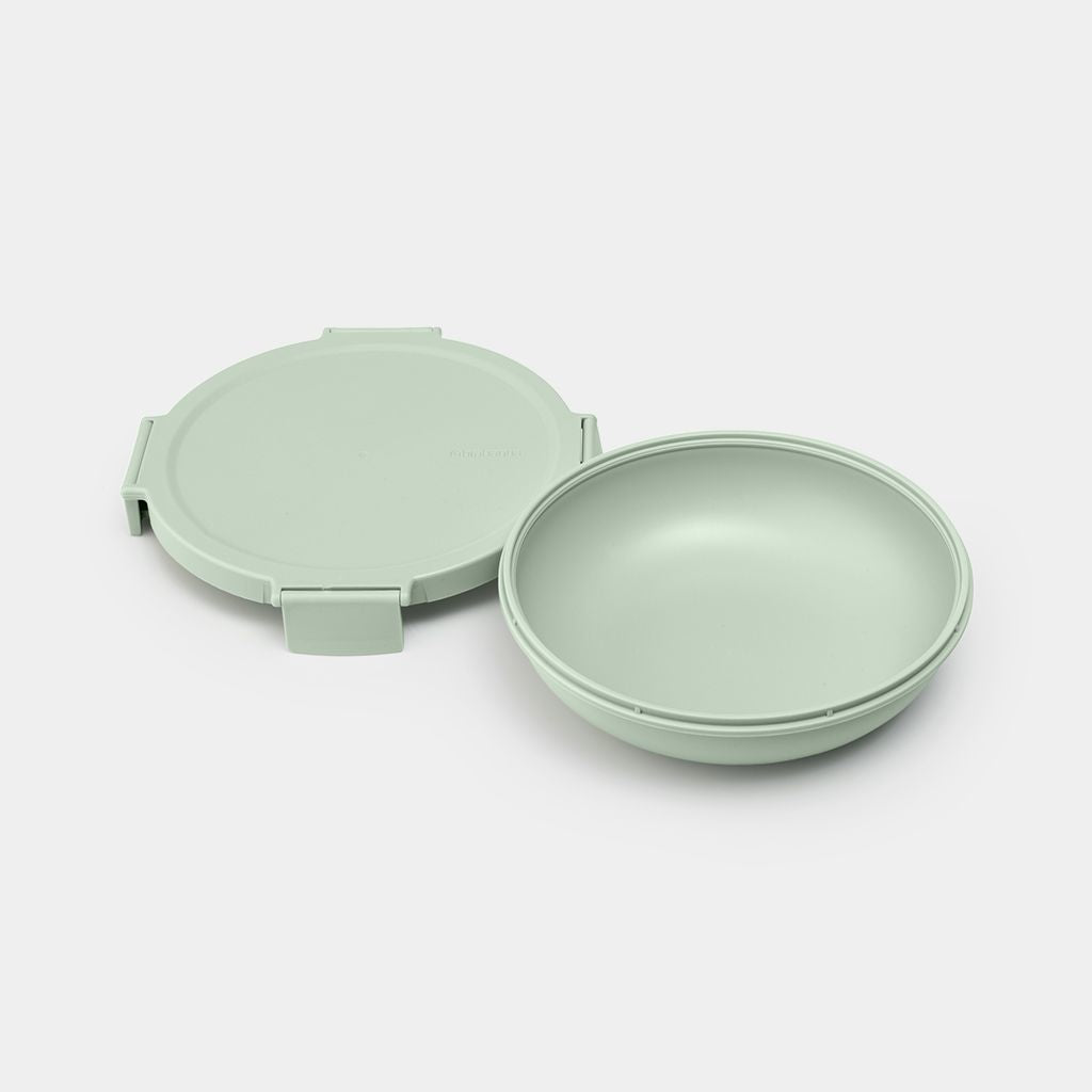 Brabantia Brotdose Make & Take – 1 l, Ø 21,5 cm, Kunststoff, mit Deckel, spülmaschinenfest, auslaufsicher