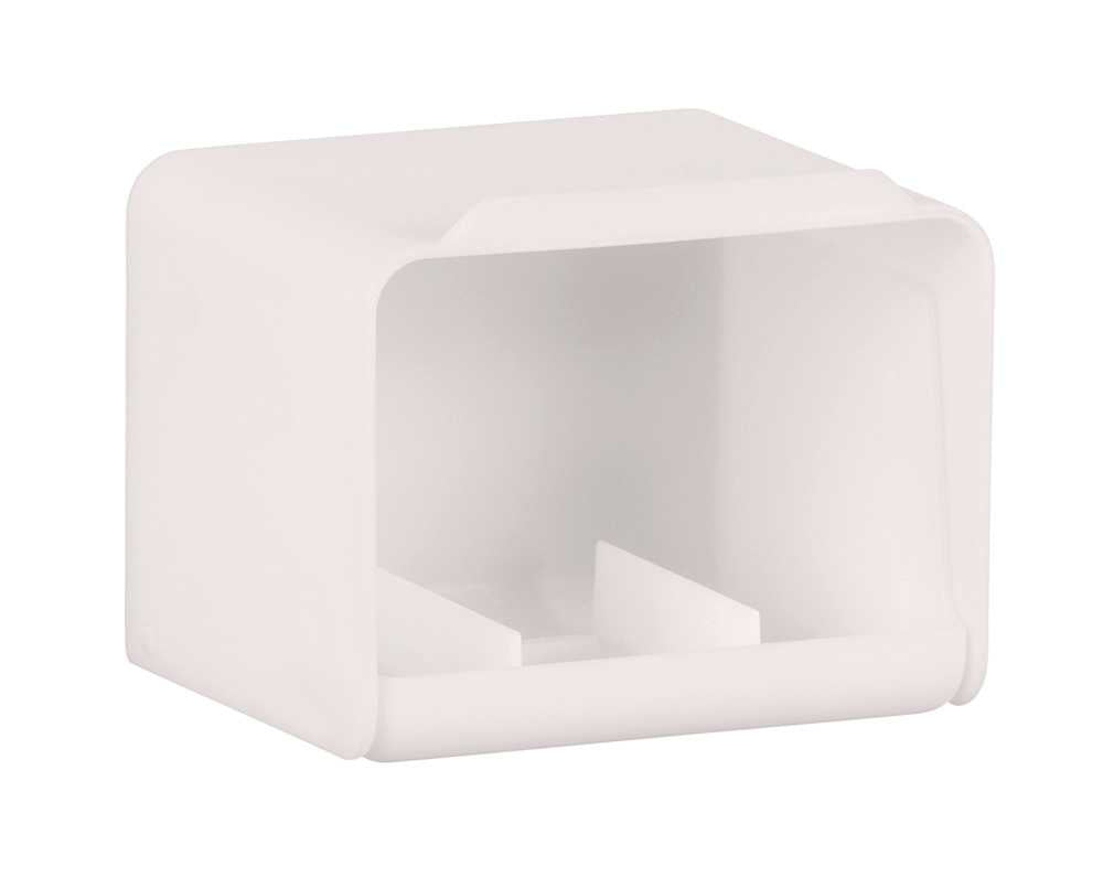 WENKO Seifenhalter Sarno – Kunststoff, Wandmontiert, 10,5×9×8,5 cm, Weiss