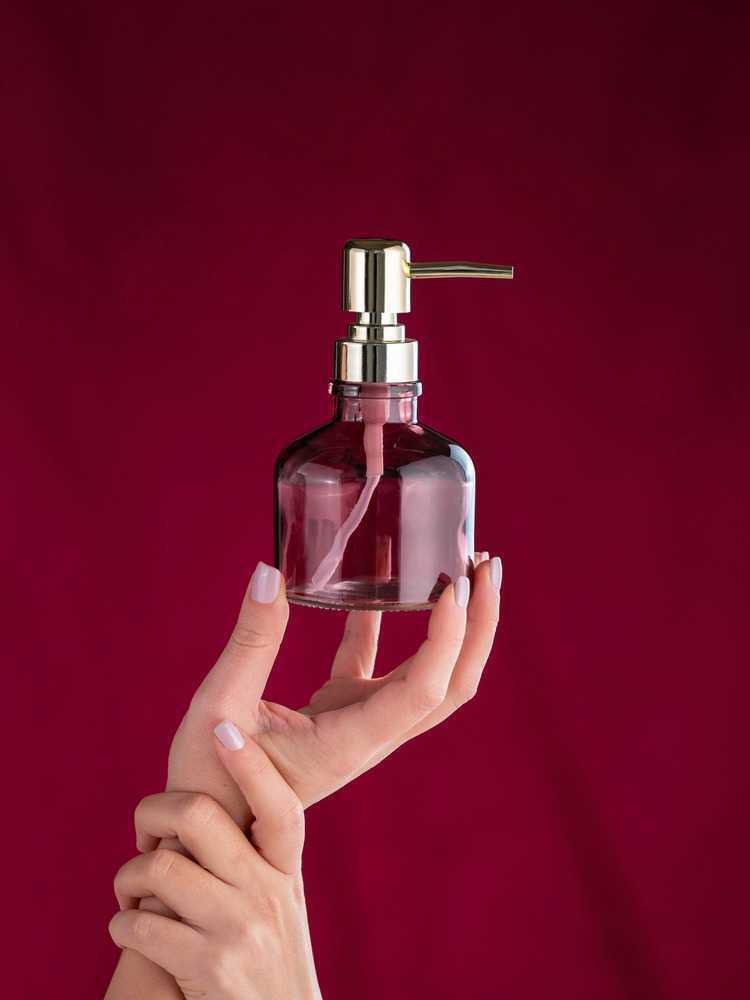 Wenko Atessa Seifenspender – Glas, Altrosa, 200 ml