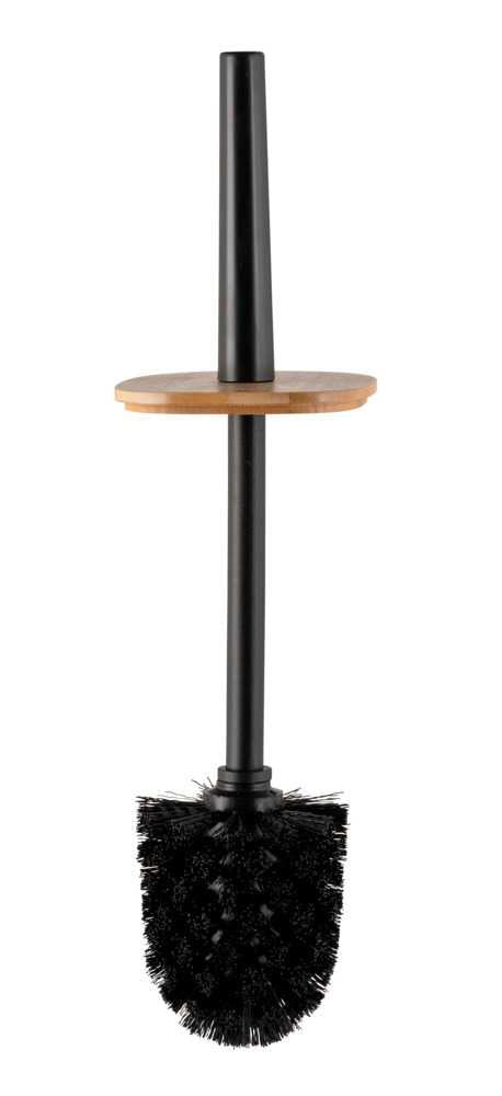 WENKO WC-Bürstenset – Kunststoff, Bambus, schwarz, Kopf austauschbar, H 36 cm, Ø 10 cm