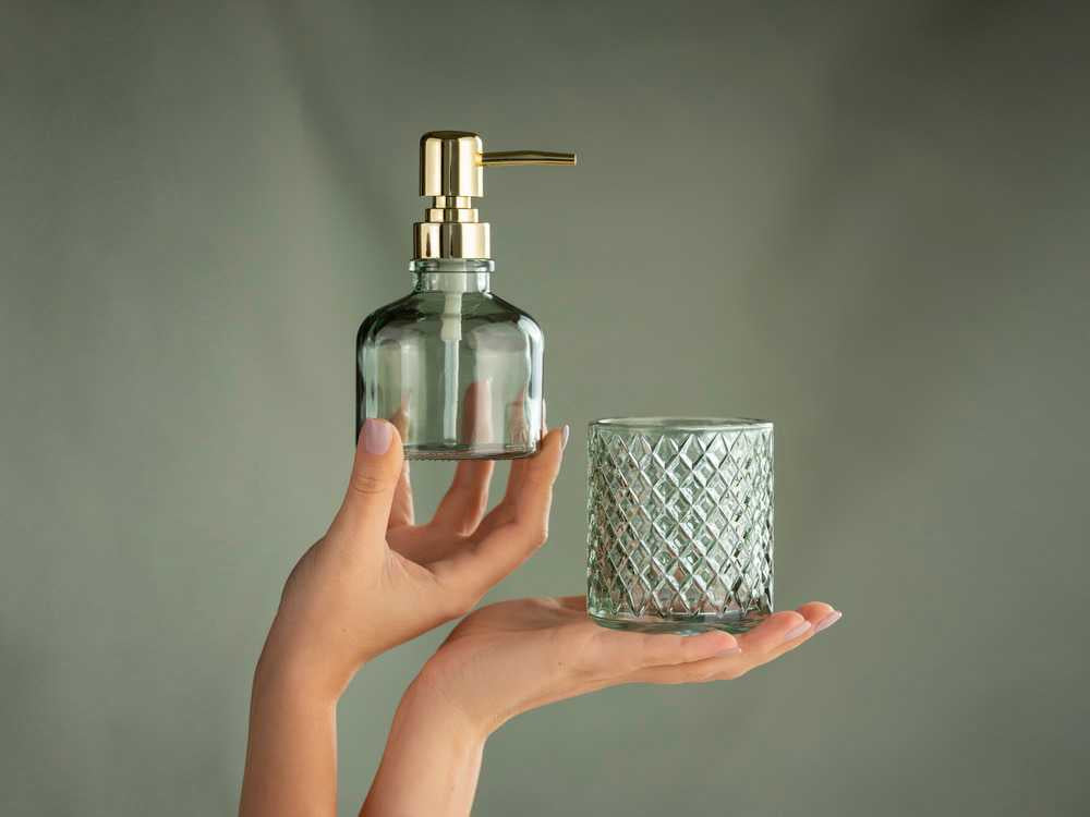 Wenko Atessa Seifenspender – Glas, Mint, 200 ml