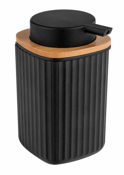 Wenko Rotello Seifenspender – Kunststoff, Schwarz, 250 ml