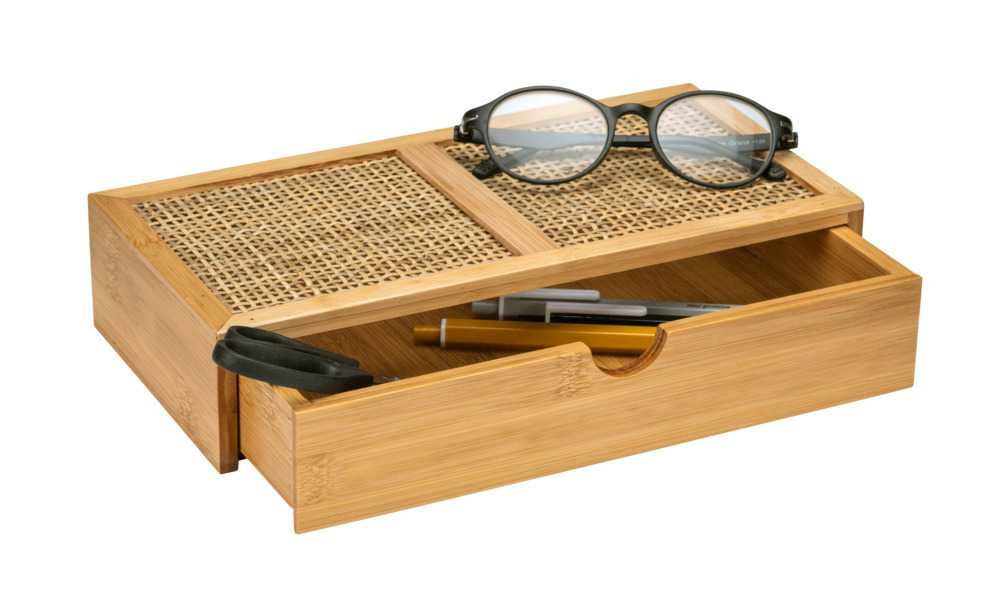 WENKO Allegre Aufbewahrungsbox – Bambus – Hellbraun – 280 × 60 × 140 mm