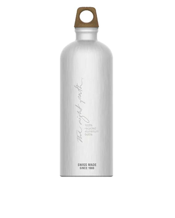 SIGG My Planet Path Trinkflasche 1 l – Schraubdeckel, Recycling Aluminium, Silber