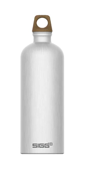 SIGG My Planet Path Trinkflasche 1 l – Schraubdeckel, Recycling Aluminium, Silber