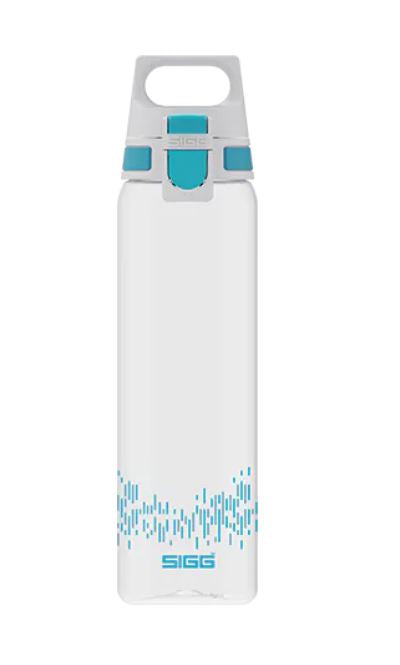 SIGG Total Clear One Kindertrinkflasche 750 ml – Druckknopfdeckel, Tritan, Türkis