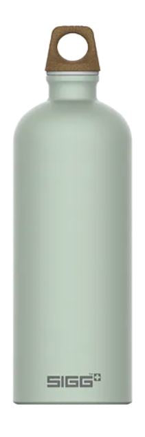 SIGG Trinkflasche 1 l – Recycling-Aluminium, Schraubverschluss, Beige