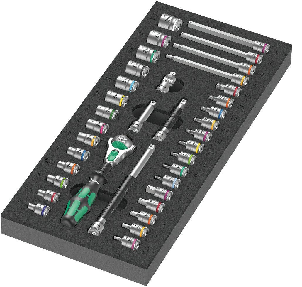 Wera Stecknuss-Satz – Antrieb 1/4" – 37 Teile – 05150110001