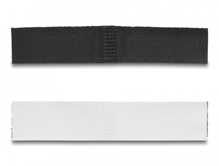 DeLOCK Klett-Kabelhalter, 20 mm × 0,11 m, Schwarz, 10 Stück