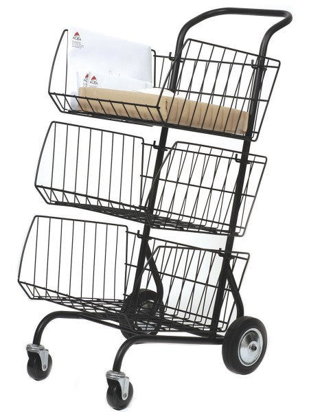 Alba Postwagen – Stahl, schwarz, 62 × 95 × 46 cm