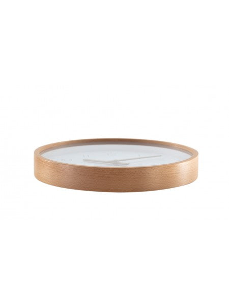 Alba HORTREE Wanduhr – Analog, Ø 30 cm, weiss, Holz, Glas