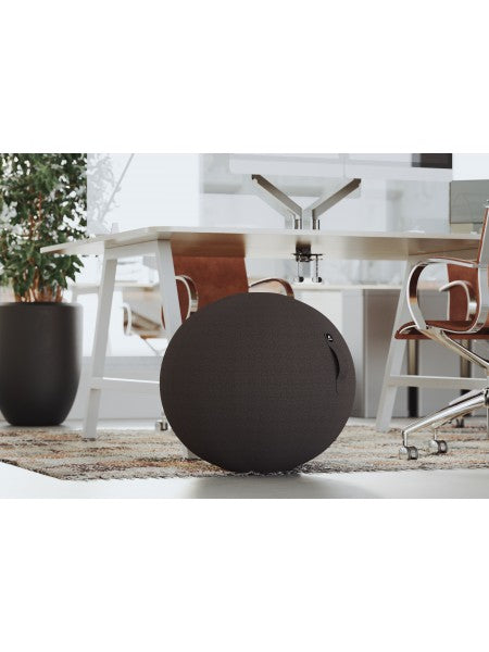 Alba MHBALL Sitzball – Stoff – Schwarz, Ø 65 cm, bis 120 kg