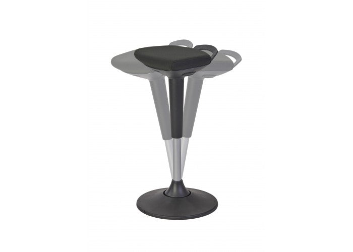 Alba Hocker Flexy – Sitzhöhe 56–76 cm, 115 kg, Schwarz