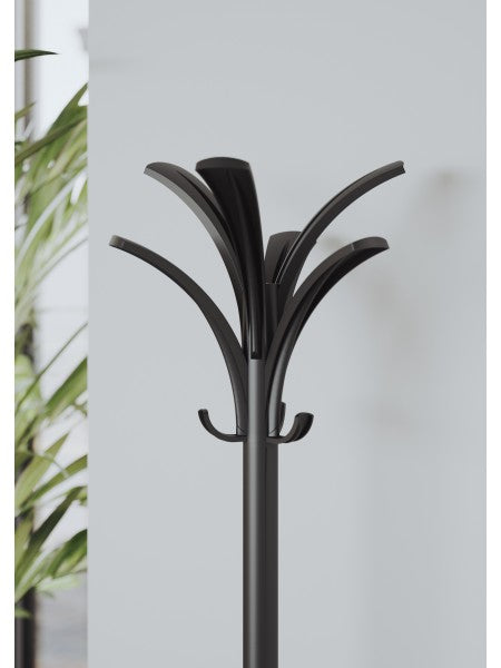 Alba BRIO Garderobenständer – mit Schirmhalter – Stahl – Schwarz – 1'750 mm