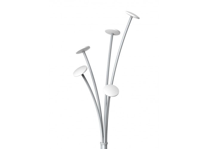 Alba Garderobenständer – mit Schirmhalter – Stahl – Weiss/Grau – 1870 mm