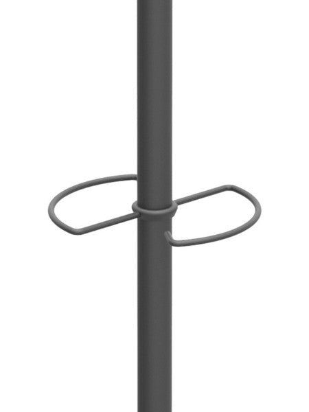 Alba MUSIC Garderobenständer (mit Schirmhalter) – Stahl – Schwarz – 1'750 mm