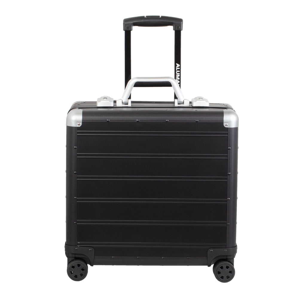 Alumaxx Notebook-Trolley GEMINI – 4 Doppelrollen, mit TSA, schwarz, 40 × 42,5 × 21 cm
