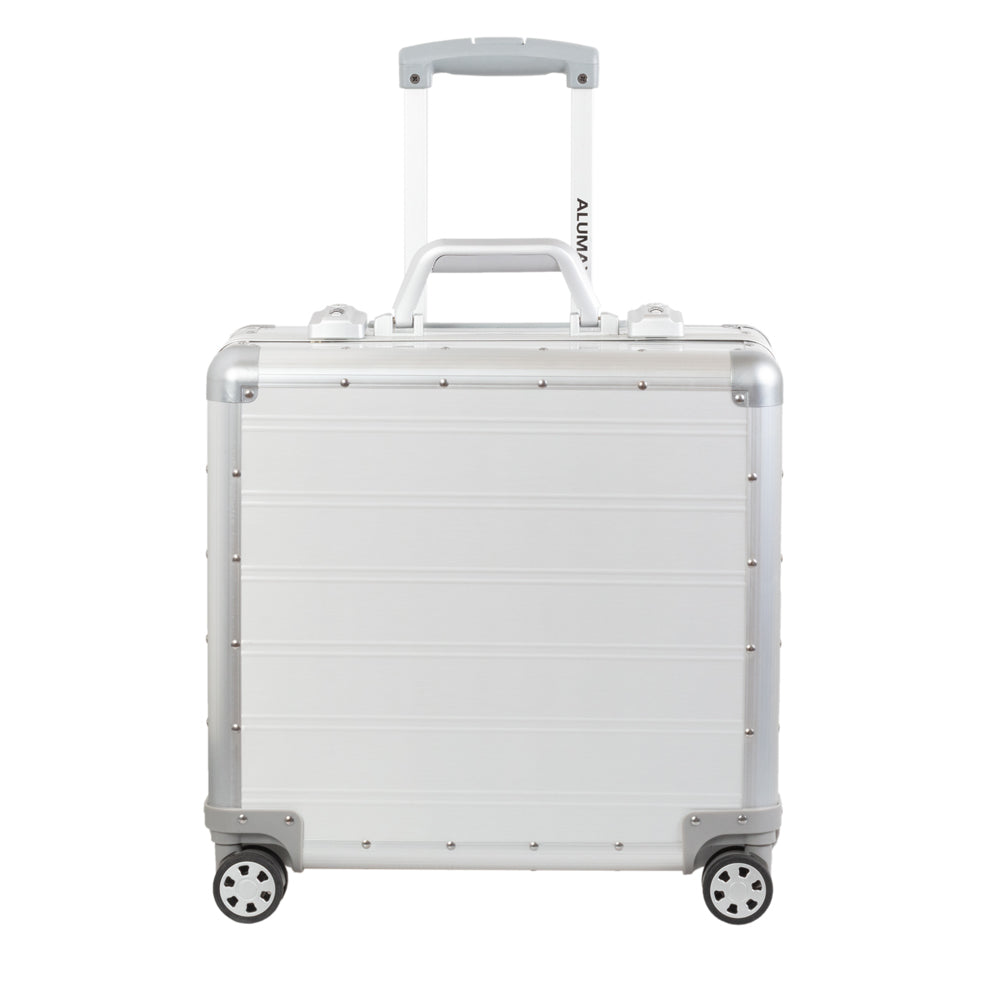 Alumaxx Notebook-Trolley GEMINI – 4 Rollen, mit TSA, silber