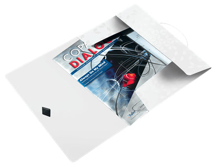 Leitz WOW Gummibandmappe A4 – 3 Klappen, Gummiband, Polypropylen (PP), Weiss, bis 150 Blatt