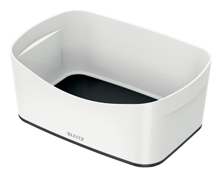 Leitz Aufbewahrungsschale MyBox – ABS-Kunststoff, Weiss/Schwarz, 24,6 × 9,8 × 16 cm