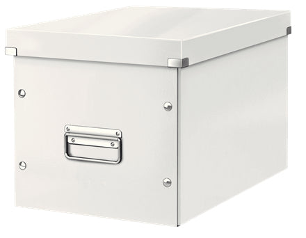 Leitz Aufbewahrungsbox B 320 × H 310 × T 360 mm – mit Deckel, stapelbar, mit Tragegriff, weiss, PP