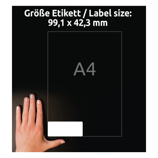 Avery Zweckform Recyc. Etikett – Rechteck, 99,1 × 42,3 mm