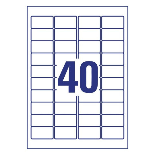 AVERY Zweckform – Adress-Etiketten, 46 mm × 25 mm, weiss, Recyclingpapier, permanent, 4'000 Etiketten