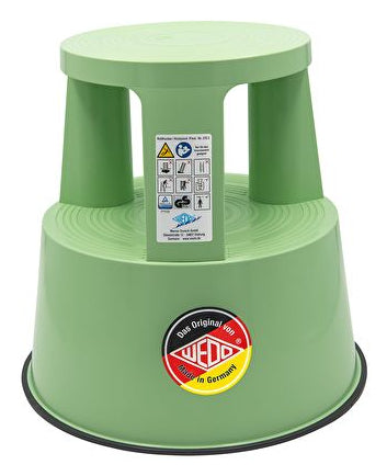 Wedo STEP Rollhocker – Kunststoff – Hellgrün, Sitzhöhe 43 cm, bis 150 kg