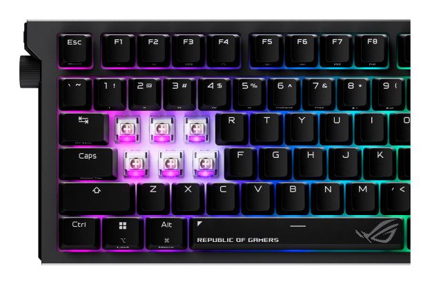 ASUS ROG Strix Morph 96 – Gaming-Tastatur 96% – Mechanisch, RGB – Bluetooth & 2,4 GHz (USB-A Empfänger)