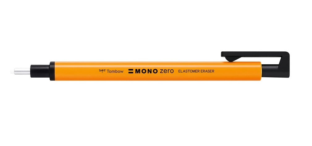 Tombow Ersatzradierer Mono Zero – für Mono Zero Radierstift, latexfrei, Ø 2,3 mm, orange, 1 Stk.