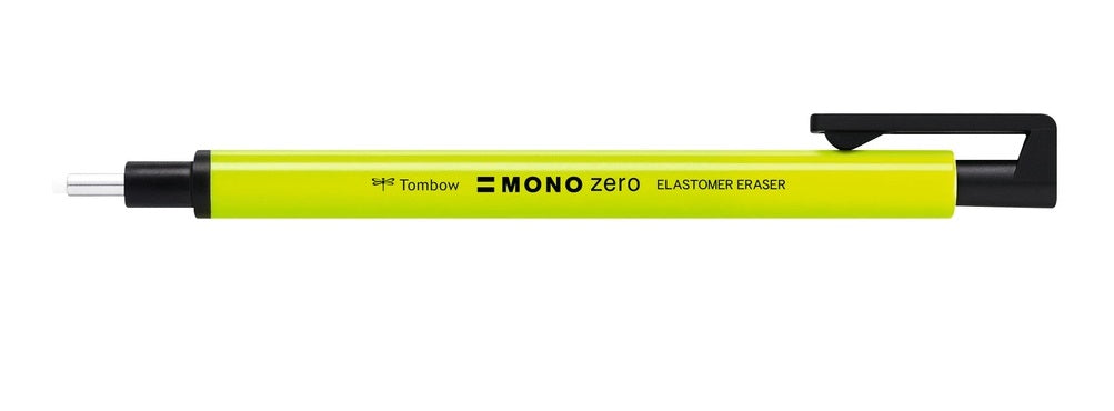 Tombow Ersatzradierer Mono Zero – für Mono Zero Radierstift, latexfrei, Ø 2,3 mm, gelb