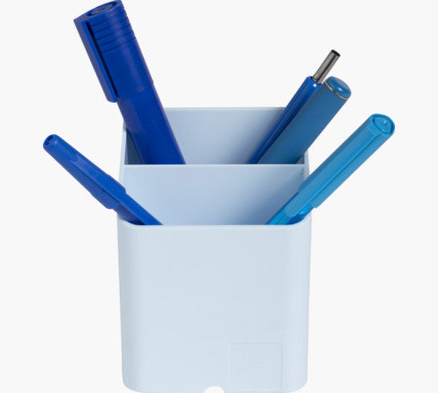Exacompta Stiftehalter – Kabelkanal, 2 Fächer, Kunststoff, Hellblau, 74 × 93 × 74 mm