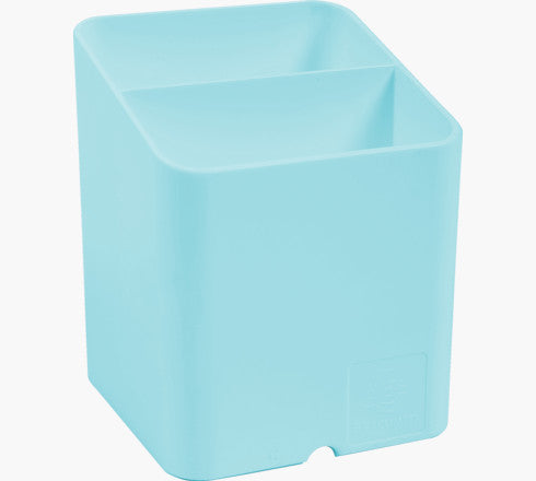 Exacompta Pen-Cube Aquarel 67763D Stifteköcher – 2 Fächer, Grün, Kunststoff, B 74 × H 93 × T 74 mm