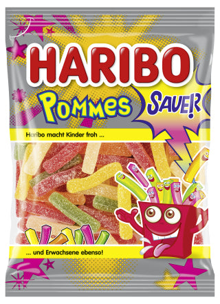 Haribo Saure Apfel-Fruchtgummis – Grapefruit, Zitrone, Orange, Pfirsich, Ananas – 175 g
