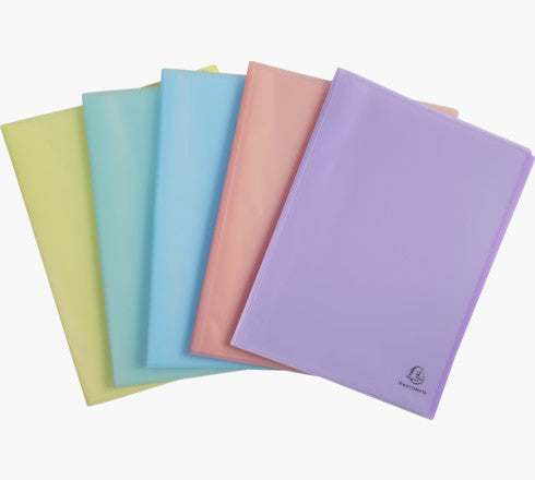 Exacompta Chromaline Pastel Sichtbuch, für A4, 50 Hüllen – Polypropylen (PP) – Mehrfarbig, 5er-Pack