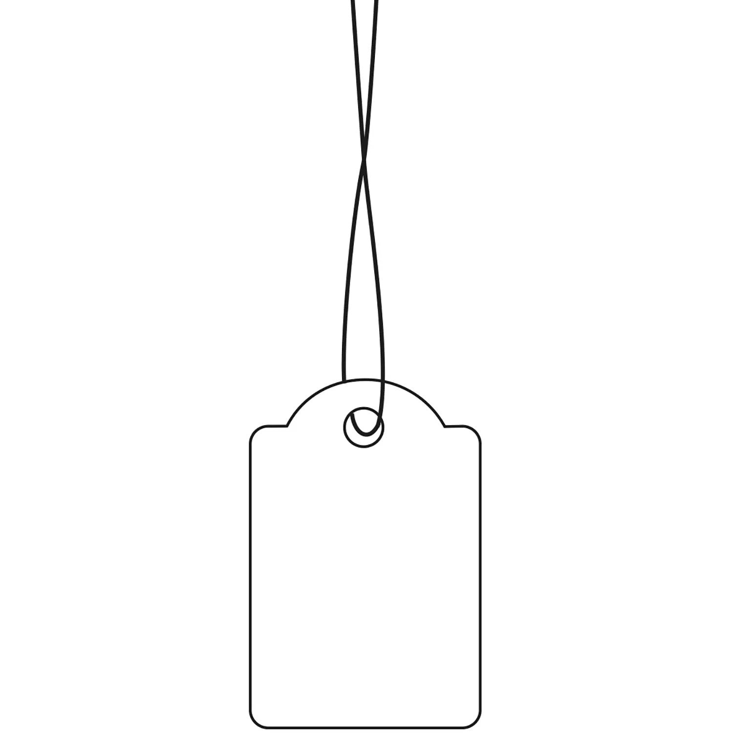 HERMA Anhängeetiketten – 25 × 38 mm, Karton, weiss, mit Faden, 1'000 Stk.
