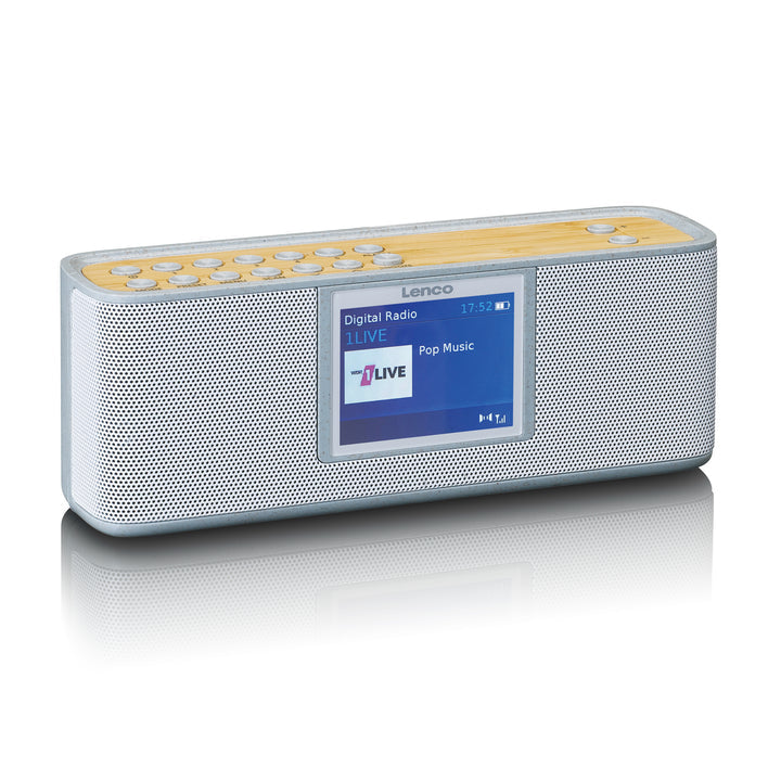 Lenco PDR-046GY – DAB, DAB+, FM, Bluetooth, integrierter Akku