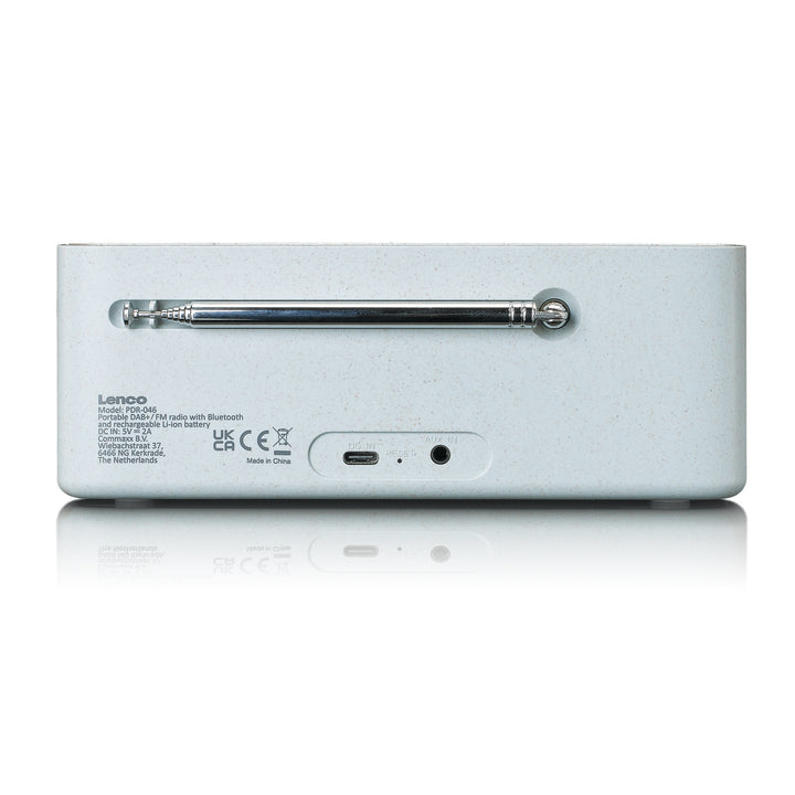 Lenco PDR-046GY – DAB, DAB+, FM, Bluetooth, integrierter Akku