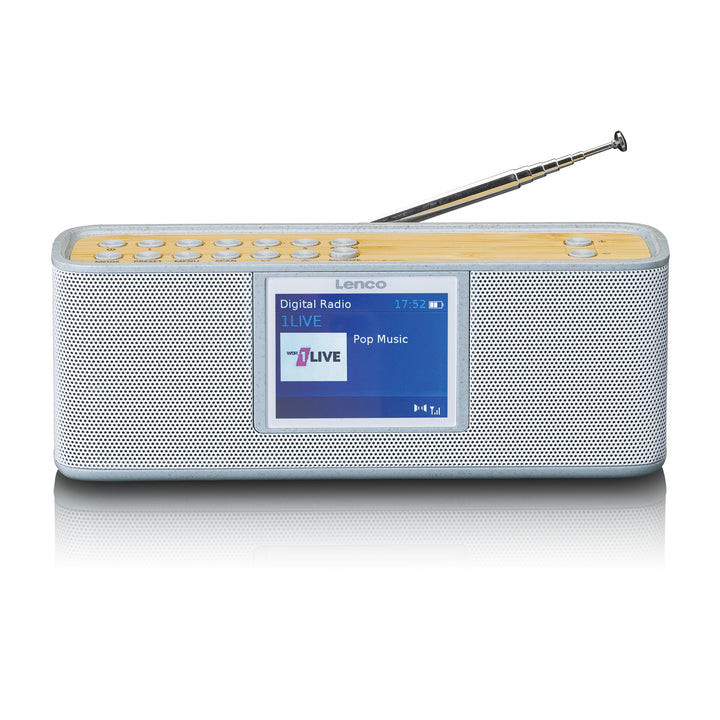 Lenco PDR-046GY – DAB, DAB+, FM, Bluetooth, integrierter Akku
