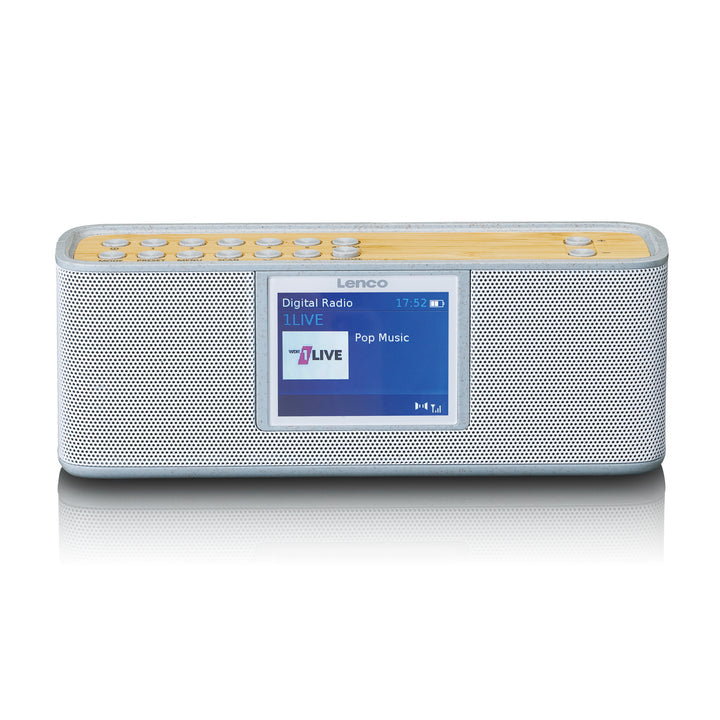 Lenco PDR-046GY – DAB, DAB+, FM, Bluetooth, integrierter Akku